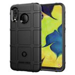 Shockproof Rugged  Shield Full Coverage Protective Silicone Case for Galaxy A20(Black)
