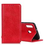 Magnetic Retro Crazy Horse Texture Horizontal Flip Leather Case for Galaxy A40, with Holder & Card Slots & Photo Frame(Red)