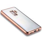 For Galaxy S9+ Electroplating Side TPU Protective Back Cover Case(Rose Gold)