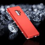For Galaxy S9 Crystal Decor Sides Frosted Soft TPU Protective Back Case (Red)