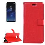 For Galaxy S8 Retro Crazy Horse Texture Horizontal Flip Leather Case with Holder & Card Slots & Wallet & Photo Frame(Red)