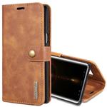 DG.MING for Galaxy Note 8 Crazy Horse Texture Horizontal Flip Detachable Magnetic Protective Case with Holder & Card Slots & Wallet (Brown)