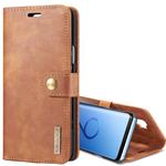 DG.MING for Galaxy S9+ Crazy Horse Texture Horizontal Flip Detachable Magnetic Protective Case with Holder & Card Slots & Wallet(Brown)