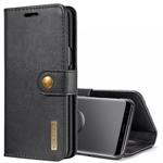DG.MING for Galaxy S9 Crazy Horse Texture Horizontal Flip Detachable Magnetic Protective Case with Holder & Card Slots & Wallet(Black)