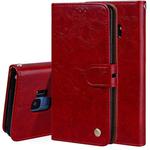 For Galaxy S9 Oil Wax Texture Horizontal Flip Leather Case with Holder & Card Slots & Wallet(Red)