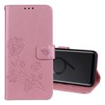 Rose Embossed Horizontal Flip Environmental PU Leather Case with Holder & Card Slots & Wallet for Galaxy S9+(Rose Gold)