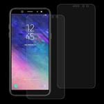 2 PCS 0.26mm 9H 2.5D Tempered Glass Film for Galaxy A6 (2018)