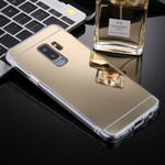 For Galaxy S9+ Acrylic + TPU Electroplating Mirror Protective Back Cover Case(Gold)