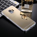 For Galaxy S9 Acrylic + TPU Electroplating Mirror Protective Back Cover Case(Gold)