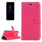 For Galaxy S8 Retro Crazy Horse Texture Horizontal Flip Leather Case with Holder & Card Slots & Wallet & Photo Frame & Lanyard(Magenta)