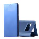 For Galaxy Note 8 Electroplating Mirror Horizontal Flip Leather Case with Sleep / Wake-up & Holder Function(Blue)