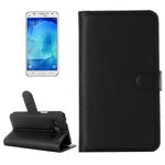 Litchi Texture Horizontal Flip Leather Case for Galaxy J7 / J7 neo, with Holder & Card Slots & Wallet(Black)