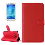 Litchi Texture Horizontal Flip Leather Case for Galaxy J7 / J7 neo, with Holder & Card Slots & Wallet(Red)
