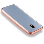 For Galaxy J7 (2017) ( EU Version) Electroplating Side TPU Protective Back Cover Case (Rose Gold)