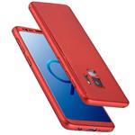 For Galaxy S9 Frosted PC Hard Fully Wrapped Protective Case Cover (Red)