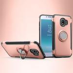 Magnetic 360 Degree Rotation Ring Armor Protective Case for Galaxy J2 Pro (2018)(Rose Gold)