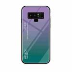 Gradient Color Glass Case for Galaxy Note9(Purple)