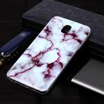 Marble Pattern Soft TPU Case For Galaxy J7 (2018)(Red)