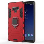 PC + TPU Shockproof Protective Case with Magnetic Ring Holder For Galaxy Note9(Red)