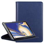 Litchi Texture Horizontal Flip 360 Degrees Rotation Leather Case for Galaxy Tab S4 10.5, with Holder (Dark Blue)