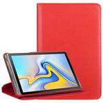 Litchi Texture Horizontal Flip 360 Degrees Rotation Leather Case for Samsung Galaxy Tab A 10.5 T590, with Holder(Red)