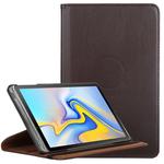 Litchi Texture Horizontal Flip 360 Degrees Rotation Leather Case for Samsung Galaxy Tab A 10.5 T590, with Holder(Brown)