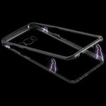 Magnetic Metal Frame Tempered Glass Case for Galaxy S8(Black)