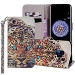 Leopard Pattern Colored Drawing Horizontal Flip Leather Case for Galaxy S9, with Holder & Card Slots & Wallet & Lanyard
