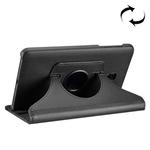 For Galaxy Tab A 8.0 (2017) / T380 / T385 Litchi Texture Horizontal Flip 360 Degrees Rotation Leather Case with Holder(Black)