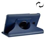 For Galaxy Tab A 8.0 (2017) / T380 / T385 Litchi Texture Horizontal Flip 360 Degrees Rotation Leather Case with Holder(Dark Blue)