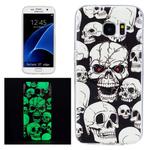 For Galaxy S7 Edge / G935 Noctilucent Red Eye Ghost Pattern IMD Workmanship Soft TPU Protective Case
