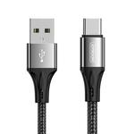 JOYROOM S-1030N1 N1 Series 1m 3A USB to USB-C / Type-C Data Sync Charge Cable (Black)