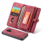 CaseMe for Galaxy S9 Detachable Multifunctional Horizontal Flip Leather Case with Card Slot & Holder & Zipper Wallet & Photo Frame(Red)