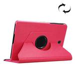 Litchi Texture Horizontal Flip 360 Degrees Rotation Leather Case for Galaxy Tab S4 10.5 T830 / T835, with Holder (Magenta)