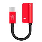 ENKAY Hat-ptince Type-C to Type-C&3.5mm Jack Charge Audio Adapter Cable, For Galaxy, HTC, Google, LG, Sony, Huawei, Xiaomi, Lenovo and Other Android Phone(Red)