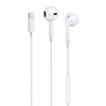 1.2m Wired In Ear USB-C / Type-C Interface Headset with Mic, Not For Samsung Phones(White)