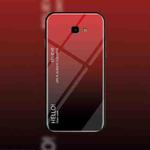 Gradient Color Glass Case for Galaxy J4+ (Red)