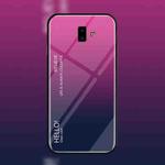 Gradient Color Glass Case for Galaxy J6+ (Magenta)