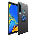 lenuo Shockproof TPU Case for Samsung Galaxy A9 (2018), with Invisible Holder (Black Blue)
