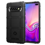 Shockproof Protector Cover Full Coverage Silicone Case for Galaxy S10+(Black)
