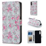 Rose Pattern Horizontal Flip Leather Case for Galaxy A7 (2018), with Holder & Card Slots & Photo Frame & Wallet