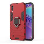Shockproof PC + TPU Case with Magnetic Ring Holder for Galaxy M10(Red)