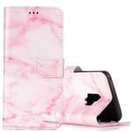 For Galaxy S9 Pink Marble Pattern Horizontal Flip Leather Case with Holder & Card Slots & Wallet