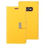 GOOSPERY RICH DIARY for Galaxy S10e PU + TPU Crazy Horse Texture Horizontal Flip Leather Case with Card Slots & Wallet(Yellow)