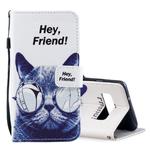 Cool Cat Pattern Horizontal Flip Leather Case for Galaxy S10, with Holder & Card Slots & Wallet