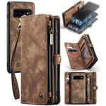 For Samsung Galaxy S10+ CaseMe-008 Detachable Multifunctional Flip Leather Phone Case(Brown)