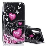 Peach Heart Pattern Horizontal Flip Leather Case for Galaxy A7 (2018), with Holder & Card Slots & Wallet
