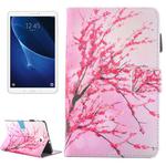 For Galaxy Tab A 10.1 (2016) / T580 Peach Blossom Pattern Horizontal Flip Leather Case with Holder & Card Slots & Pen Slot