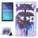 For Galaxy Tab E 9.6 / T560 Lovely Cartoon Raccoon Pattern Horizontal Flip Leather Case with Holder & Card Slots & Pen Slot
