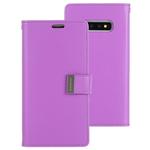 GOOSPERY RICH DIARY PU + TPU Crazy Horse Texture Horizontal Flip Leather Case for Galaxy S10+, with Card Slots & Wallet & Photo frame(Purple)